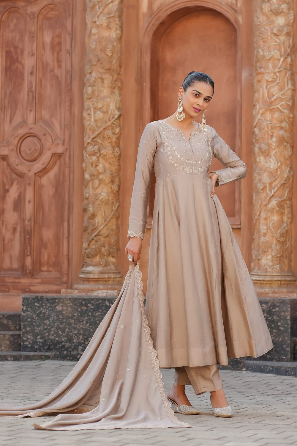 Nexora Champagne Gold Lehenga